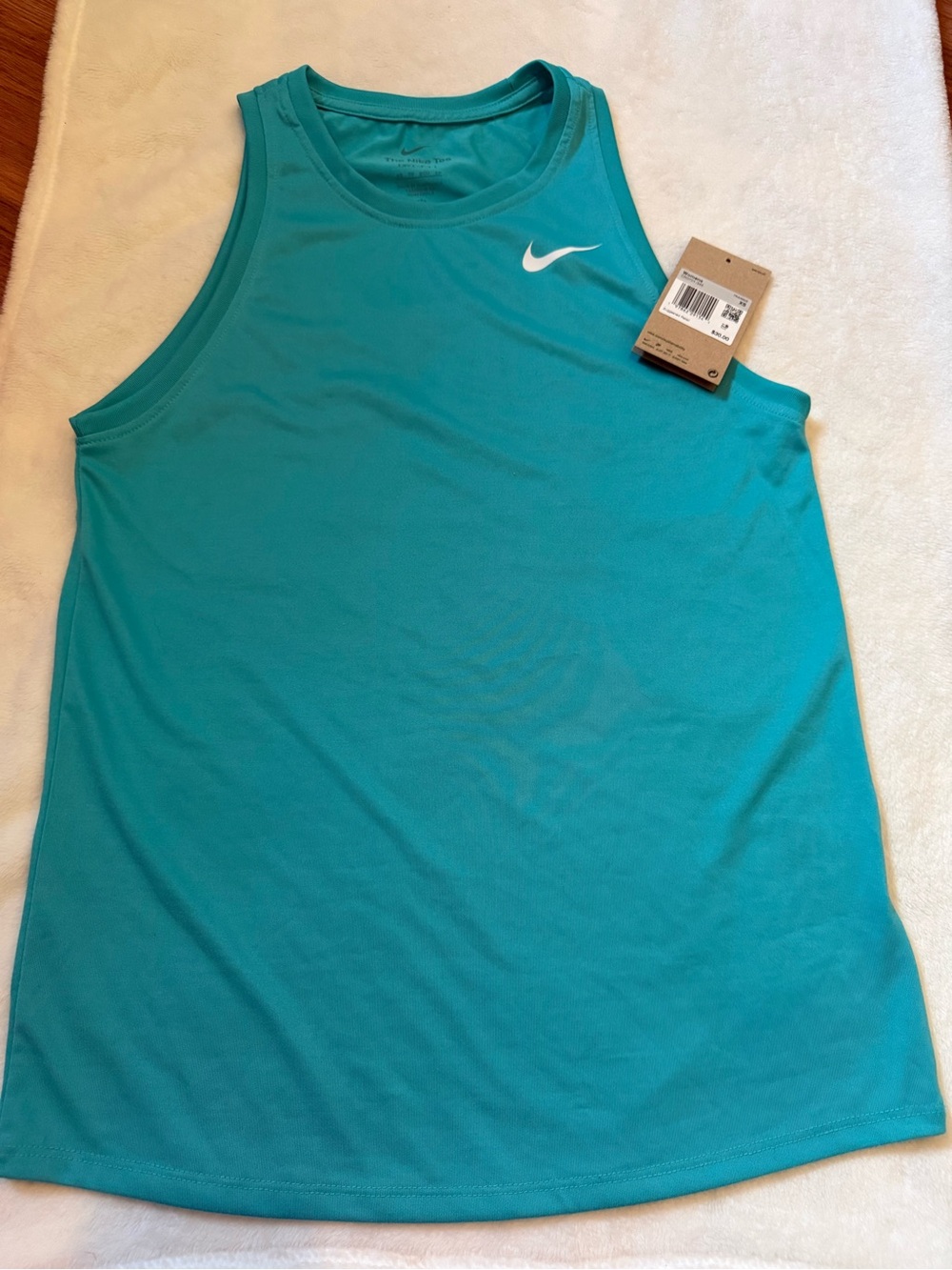 Nike Women’s Teal Tank Top with White Swoosh